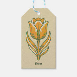 Etiqueta Para Presente Modern Botanical Easter Blessings