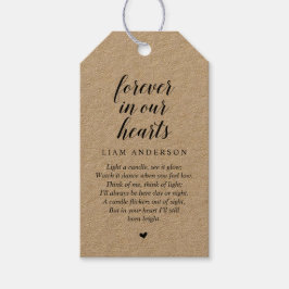 Etiqueta Para Presente Modern Classy Black, Serviço de Memória Funeral