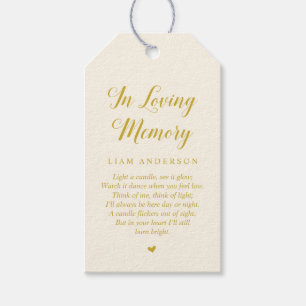 Etiqueta Para Presente Modern Classy Dourado, Serviço Memorial Funeral