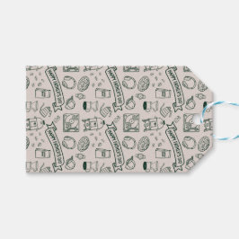 Etiqueta Para Presente Modern Father's Day Doodle Pattern Millennial Dad