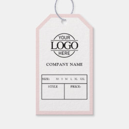 Etiqueta Para Presente Modern Pink Business Logo Clothing Price Hang Tag
