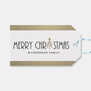 ETIQUETA PARA PRESENTE MODERN SILVER MERRY CHRISTMAS DOODLE HOLIDAY