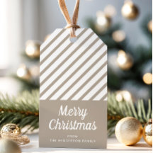 Modern Stripes Feliz Natal