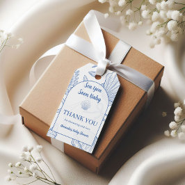 Etiqueta Para Presente Modern Under The Sea You Soon Blue Boy Baby Shower