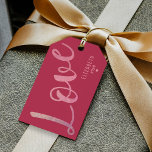 Etiqueta Para Presente Moderno "Amor" Viva Magenta<br><div class="desc">Adicione o toque perfeito de finalização aos seus presentes este ano com estas etiquetas de presentes na moda e muito modernas. O design apresenta uma elegante design de "amor" por tipografia em dois tons de viva magenta, com uma redação fácil de personalizar modelo, para que você possa facilmente adicionar seu...</div>