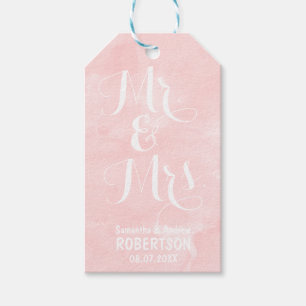 Etiqueta Para Presente Moderno cora o obrigado cor-de-rosa do casamento