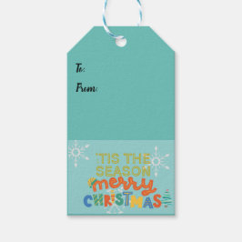 Etiqueta Para Presente Moderno Este é o Natal Colorido da Época