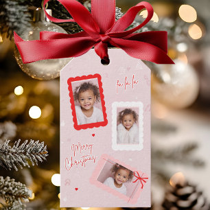 Etiqueta Para Presente Moderno “Fa La La” Foto de Natal Rosa