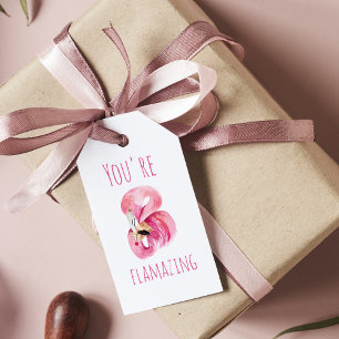 Etiqueta Para Presente Moderno Você É Uma Beleza Incrível Flamingo Ros