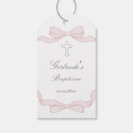 Etiqueta Para Presente Moldura de arco rosa batismo