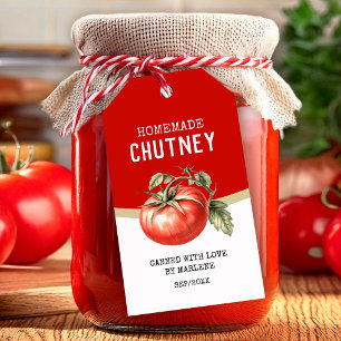 Etiqueta Para Presente Molho de tomate caseiro com tomate vermelho