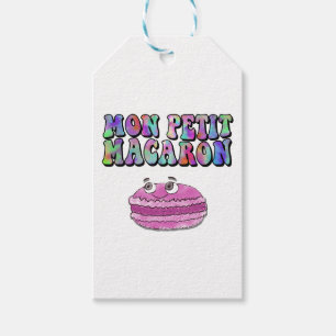 Etiqueta Para Presente Mon Petit Macaron Retro Tie Dye Groovy Text