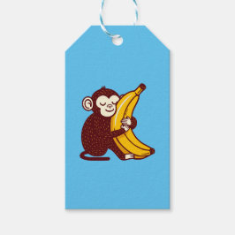 Etiqueta Para Presente Monkey Love Banana