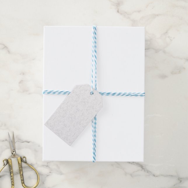 Etiqueta Para Presente Monochrome Floral Pattern – Elegant Seamless Art (Com cordão)