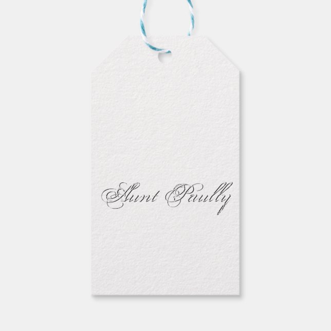 Etiqueta Para Presente Monograma 3d de Letra Mínima (Verso)