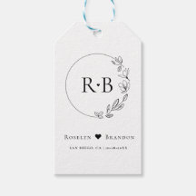 Monograma de Casamento Floral Simples Elegante