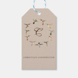 Etiqueta Para Presente Monograma de pássaro