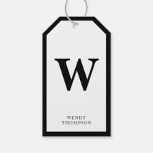 Monograma Elegante Simples Preto e Branco