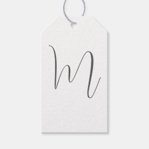 Etiqueta Para Presente Monograma Moderno Simples Minimalista Simples