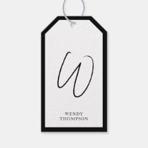 Monograma Moderno Simples Preto e Branco