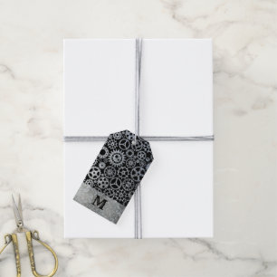 Etiqueta Para Presente Monograma personalizado de engrenagens de zinco pr