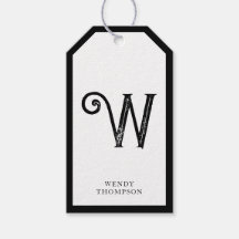 Monograma Simples Mínimo de Preto Branco