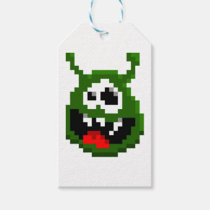 Etiqueta Para Presente Monstro Verde - Arte em Pixel