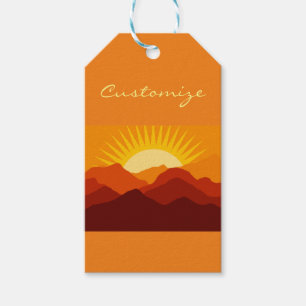 Etiqueta Para Presente Montanhas do Deserto Thunder_Cove