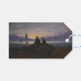 Etiqueta Para Presente Moonrise pelo mar (por Caspar David Friedrich)