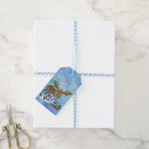 Etiqueta Para Presente Moose Natal