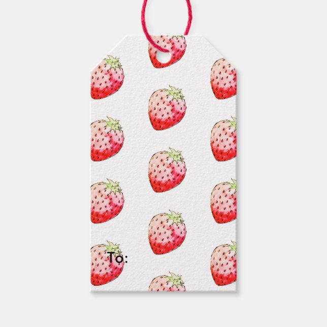 Etiqueta Para Presente morango (Frente)