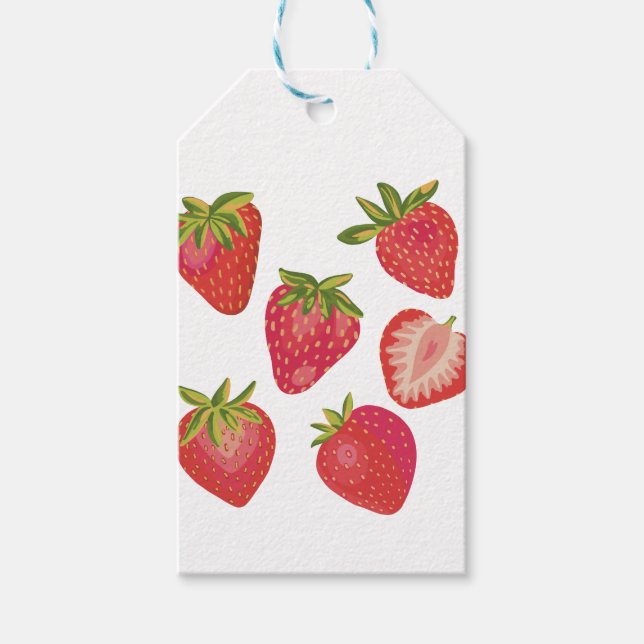 Etiqueta Para Presente Morango de Verão (Frente)
