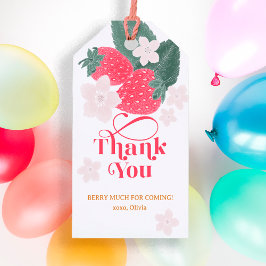 Etiqueta Para Presente Morango Muito Obrigada por Tudo Favor de Aniversár