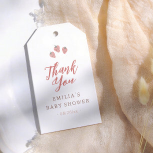 Etiqueta Para Presente Morangos Bebês Cultivados Localmente Obrigada Fest