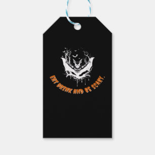 Etiqueta Para Presente Morcego de Halloween Pendurado Para o Essencial
