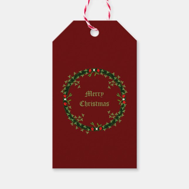Etiqueta Para Presente Morte de Natal Gótica Personalizada (Frente)