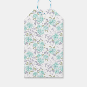 Etiqueta Para Presente Mosaico, flores