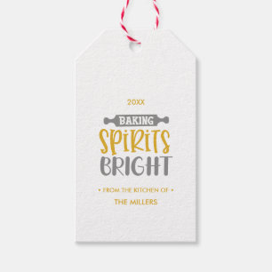 Etiqueta Para Presente Mostarda e Cinzas   Banho de Natal