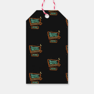 Etiqueta Para Presente Motel Vintage Neon Meia-Noite Espeluznante Hallowe