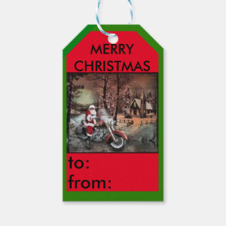 Etiqueta Para Presente Moto com etiqueta de presente de Papai noel
