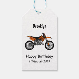 Etiqueta Para Presente Moto fora-de-estrada/desenho animado