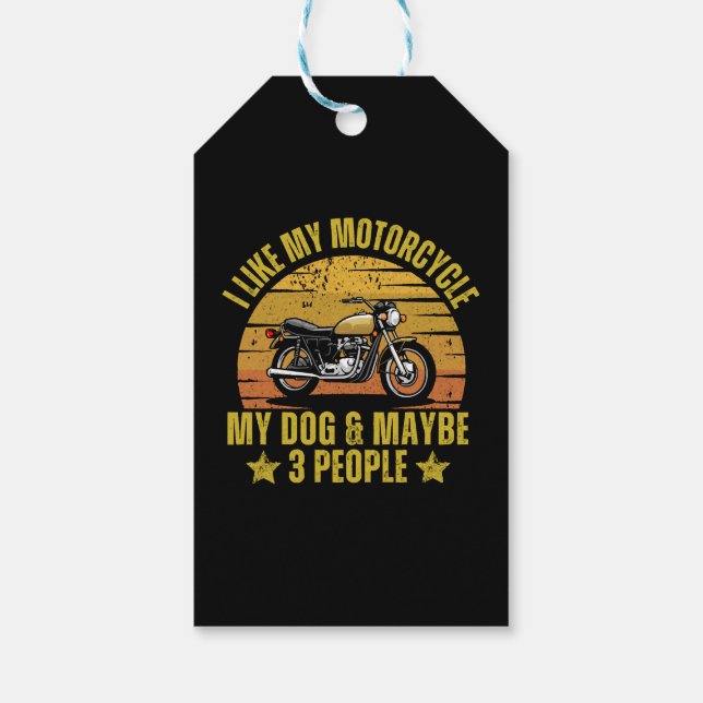 Etiqueta Para Presente Motocicleta de Cachorro (Verso)