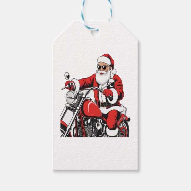 Etiqueta Para Presente Motociclo papai noel (Frente)