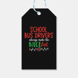 Etiqueta Para Presente motorista de ônibus escolar de Natal