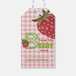 Etiqueta Para Presente Muito Obrigado Berry Muito Doce Morango.