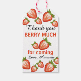 Etiqueta Para Presente Muito obrigado Berry Strawberry