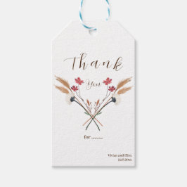 Etiqueta Para Presente Muito Obrigado Flor Silvestre Vermelha Cruz Amostr
