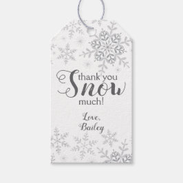 Etiqueta Para Presente Muito Obrigado SNOW Inverno ONEderland Prata