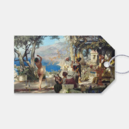 Etiqueta Para Presente Mulher Dançando Entre Daggers