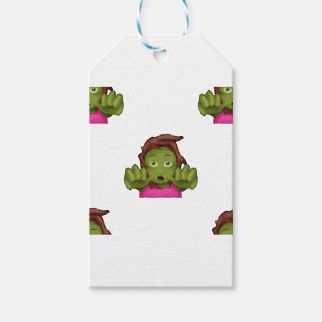 Etiqueta Para Presente mulher zombie emoji (Frente)